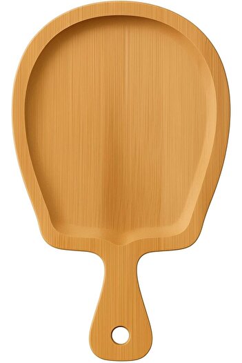 STOREMAX Goldwhirl High-Tech Bamboo Presentation Plate – Wooden Serving Board, Presentation Tray with Stylish Handle, Eco-Friendly