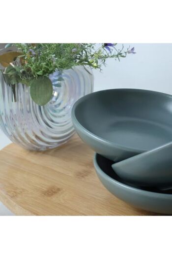 STOREMAX Matte Green Ring Snack Bowl/Sauce Bowl 13 cm 6 Pieces 322 1088605