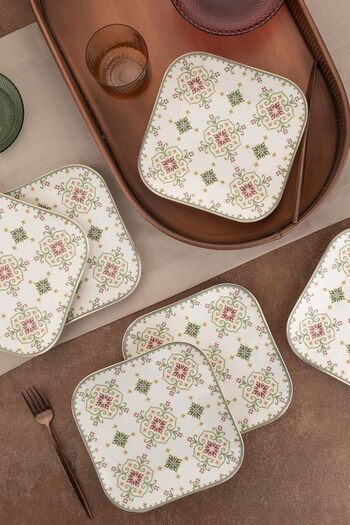 STOREMAX Minas 6 Pieces 20 Centimeter Flat Plates, Tapestry 1088605