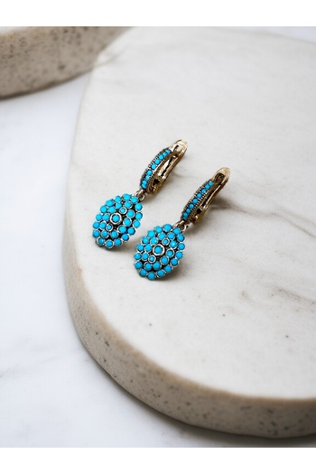 FAYRA ACCESSORIES Oval Authentic Earrings