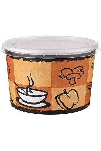 STOREMAX Soup Bowl Cardboard Soup Bowl with Lid (25 Pieces 1088605