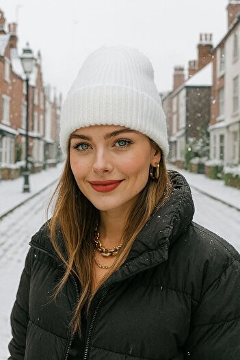 MARBERRY Ecru Corduroy Women's Beret