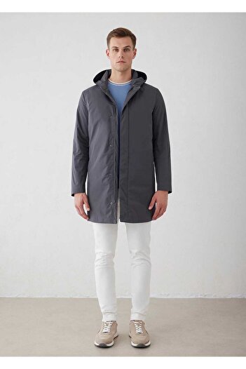 Boris Becker Liaker Anthracite Color Hooded Raincoat
