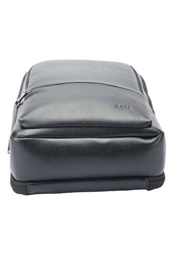 6AM Ceremony Genuine leather backpack, black, for office and travel