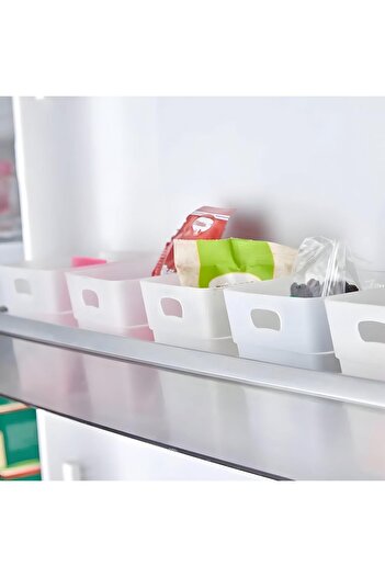 STOREMAX Purpose Organizer Set, 6-Pack White Plastic Organizers, Refrigerator and Kitchen Drawer Organizer