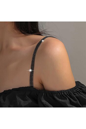 Generic Carufin Rhinestone Bra Straps Adjustable Crystal Straps for Special Occasions