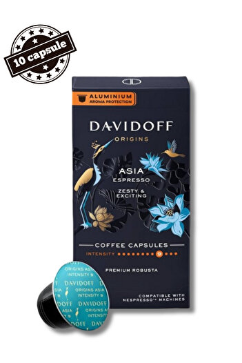 Davidoff 10 Origins Espresso Asia Aluminum Capsules – Nespresso compatible