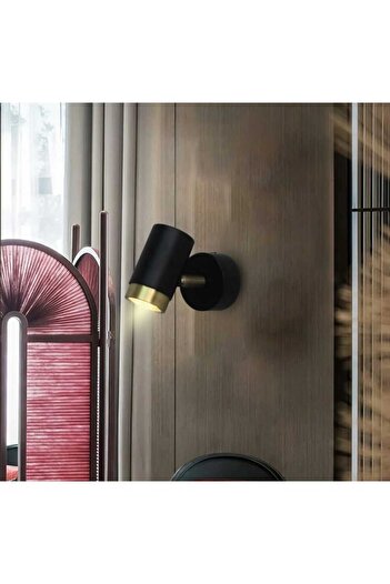 best power Adjustable LED Wall Lamp, Wall-Mounted for Bedroom and Living Room - Black