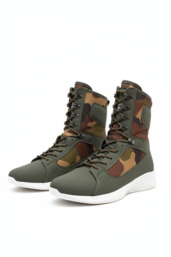 Zerenyus Verton Lace-up Casual Ανδρικές Στρατιωτικές Μπότες για εξωτερικούς χώρους Χακί