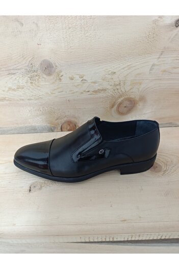 LİCCAS Men's Winter Classic Shoes Genuine Leather Rubber and Non-Slip Sole Slip-On Water Resistant