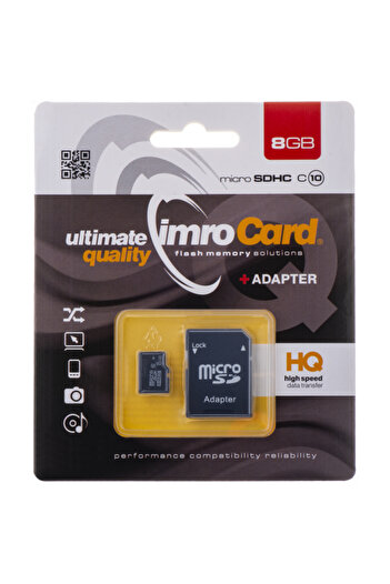 Imro Imro microSDHC Memory Card, 8Gb, Class 10, With Adapter