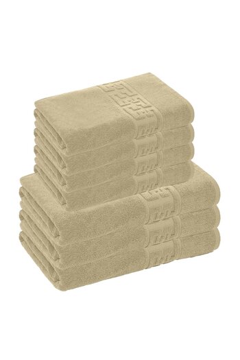 Lenjeria Pufoasa Set of 7 Towels, 100% Cotton, Cream, 550g/m²