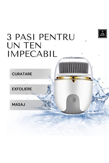 AVR SMART 3in1 Electric Facial Brush, Waterproof, 8500 oscillations/min, Thermal Massage, USB Rechar