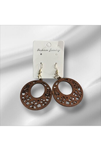 bitangosu Wooden Flower Pattern Earrings – the Poetry of Natural Elegance