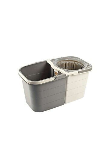 lisa ZLN0792 rotary mop with two separable containers, adjustable handle, Gray