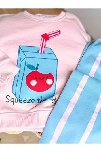 Pinkitokids Fruit Juice Sweatshirt and Woven Pants Set