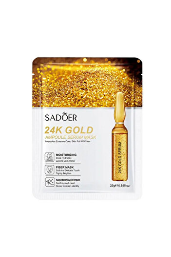 SADOER Sadar Anti-Aging Hydrating Mask – 24K Gold Skin Whitening & Moisturizing Facial Mask, (5 Pcs Pack)