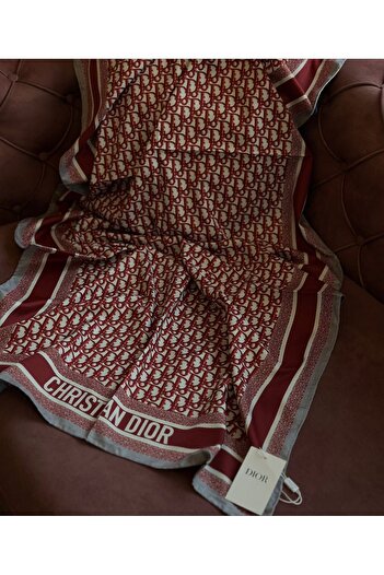 Webinay Home Double-Sided Cd Pattern Voile Silk Shawl Silk Scarf Shawl Hijab Pattern Foulard