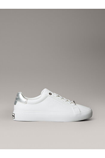 Calvin Klein Leather Metallic Backtab Trainers