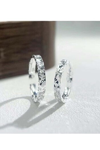 Generic AuliceVerse S999 Silver Electroplated Open Adjustable Starry Sparkle Couple Ring Set (2 Rings)