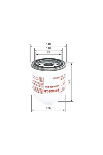 Bosch 0986628258 Air Dryer Filter 1774598 2081360 2307617