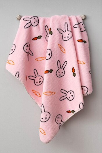 Bebitof Cute Rabbit Patterned Plush Blanket Bbtf.Pmb.95077