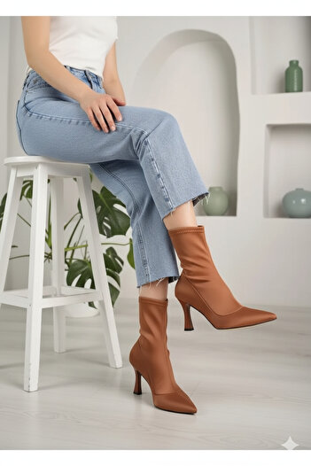 leopar by çetinay 940 Mirella |   Women's Stretch Thin Heeled Boots |   Luxury Stylish Stiletto Boots