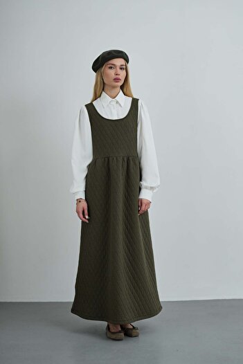 Molly Nelly Women's Long Gilet Quilted Polite Winter Casual Dress