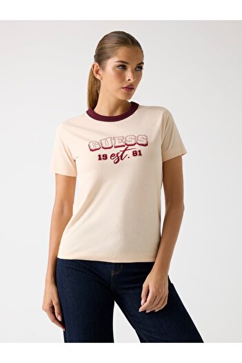 Guess T-Shirt with Rhinestone Stone Logo