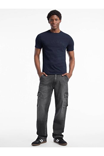 Guess Logo Embroidery Embroidered T-Shirt