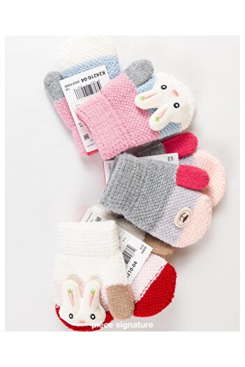 PIECE SIGNATURE 100% Acrylic Baby Gloves with Accessories (1-3 Years Old)