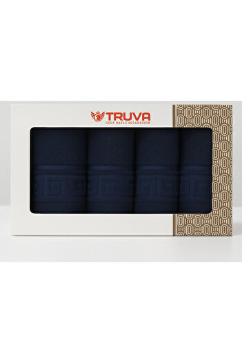 Truva Grup Set of 4 Greek Towels – 100% Cotton, 500 g/sqm, 2x70x140 cm + 2x50x90 cm