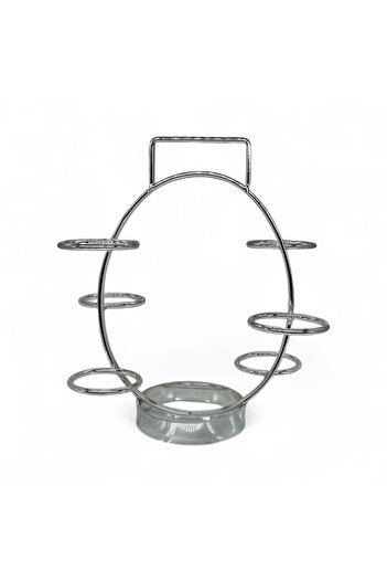 Generic Silver round cup holder, 6 cups