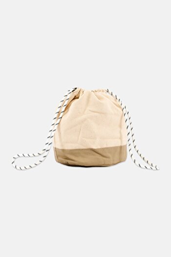 Champion Men Brand Logo Bucket Bag, Beige