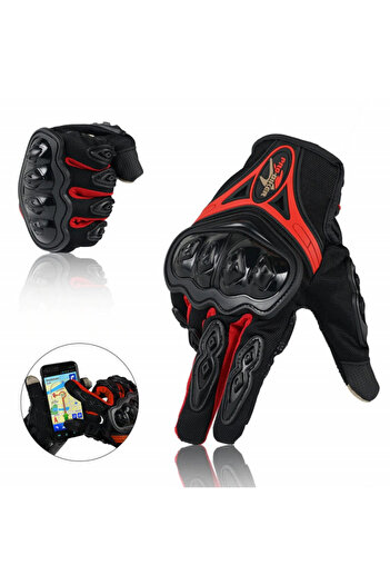 China Pro Biker Protective Gloves (Red)