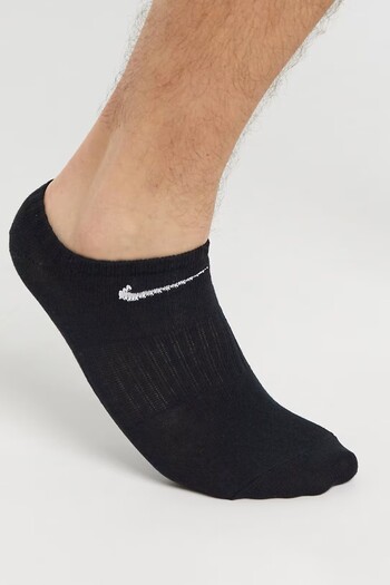 Nike Dri Fit Everyday Памук Леки Невидими 3 бр. Унисекс Чорапи без шев 3 чифта Черни