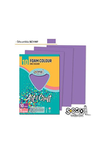 S COOL Foam sheets, lilac, 10 pcs/set, 20x30 cm - S-COOL