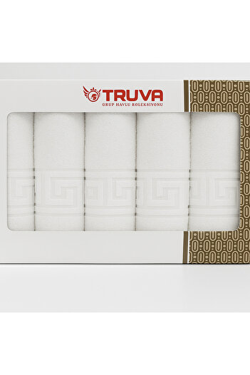Truva Grup Set of 5 Greek Towels - 100% Cotton, 500 g/sqm, 5x 50x90