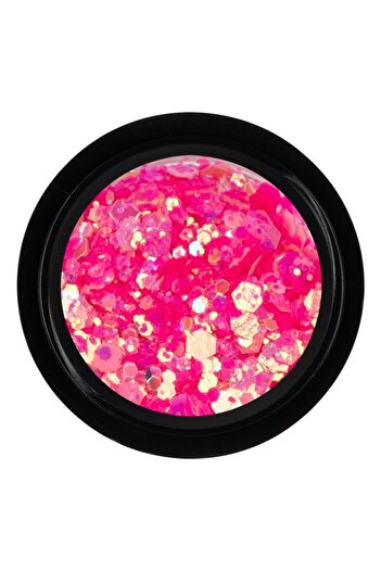 LUXORISE Neon Fluorescent Nail Glitter, Light Pink