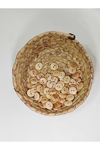 Tasarım Wooden Button Olive Wood 1.8 cm Diameter 20 Pieces.