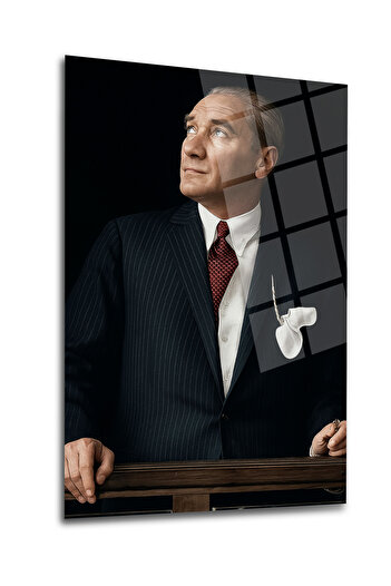 glassartdesign Ataturk Glass Painting-8 Ataturk Painting Homeland Painting