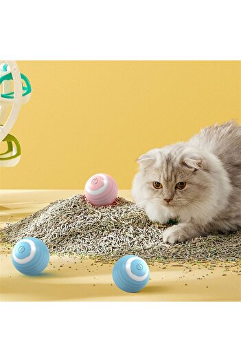 AB Luxury Concept Intelligent electric ball for animals, blue, 4.3 cm, 360 rotation, USB rechargeable