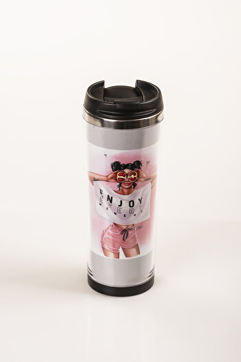 MUKKO HOME 360 ml Steel Thermos Mug – Designed by Coffee Lady, Steel Inner Chamber, Hot and Cold Beverage Cup