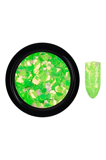 LUXORISE Neon Fluorescent Nail Glitter, Green