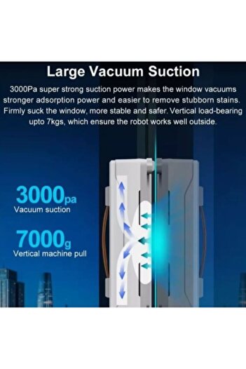 AB Luxury Concept Window Cleaning Robot 3000PA Powerful Suction and Wet Mopping, AI Smart Cleaning, App and Remote