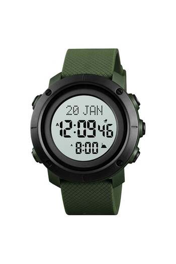 Yailla SKMEI Men's 1728 Waterproof Stainless Steel Prayer Islamic Azan Watch