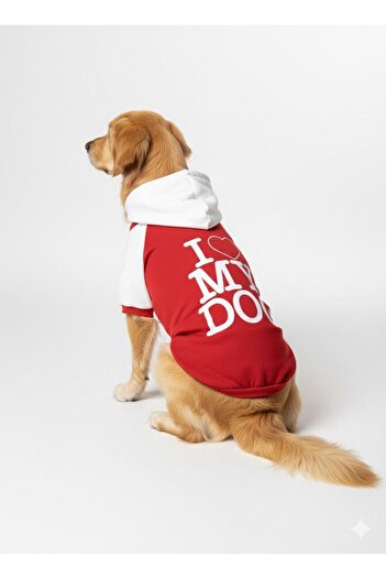 DOGİ&DOG Large Breed Love My Dog Dog Sweati Dog Outfit (11-45kg)