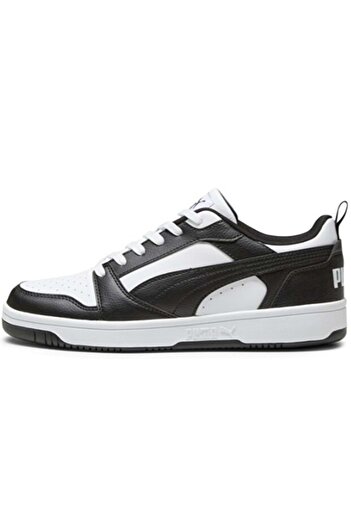 Puma Rebound V6 Low Unisex Sports Shoes 392328-01 White-Black-White