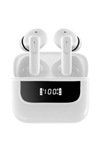 VALDUS Căști intraauriculare VNC-310 Bluetooth 5.4, carcasă de 400 mAh, autonomie de 150 ore în standby, comenzi tactile, alb