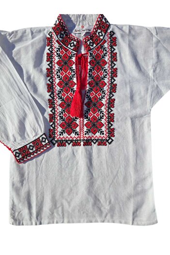 OEM Traditional shirt for boys, white / red,